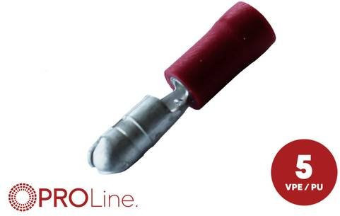 ACV Rundstecker 340025-1-5-p vollisoliert in Rot mit 4,0 mm Stift-Durchmesser - Bild 1