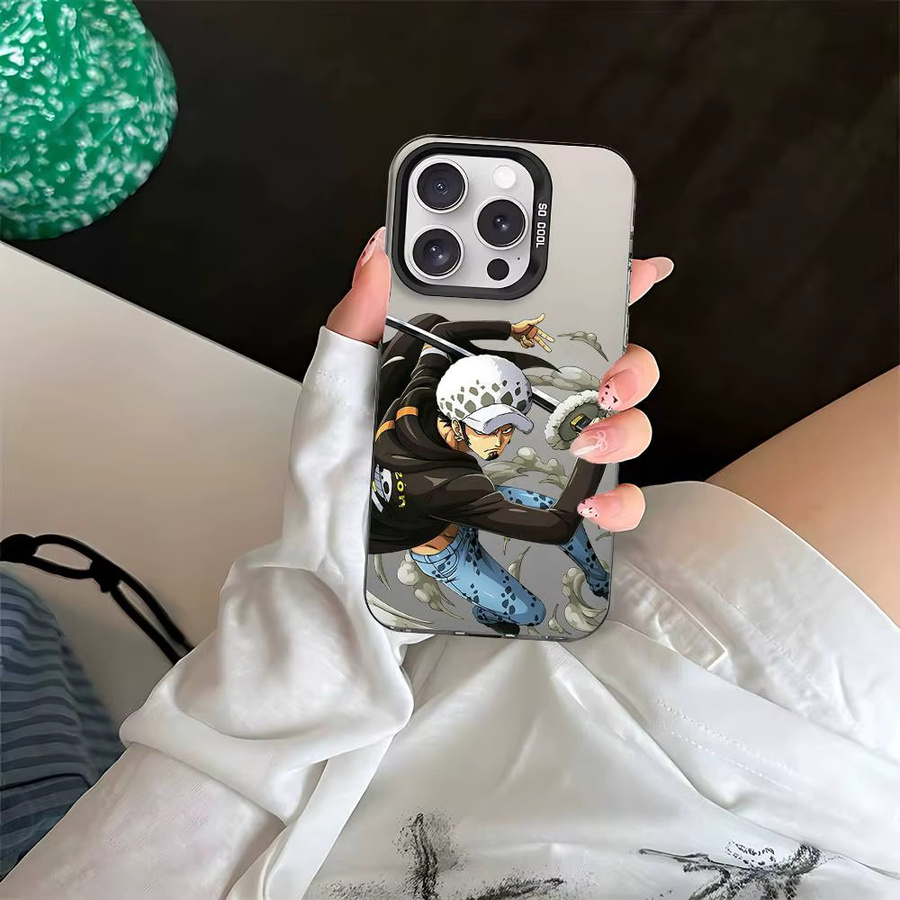 T-Trafalgar D. Water L-Law Handyhülle für iPhone 11 bis iPhone 17 Pro Max Plus, stoßfeste Rückseite, Silber - Bild 5