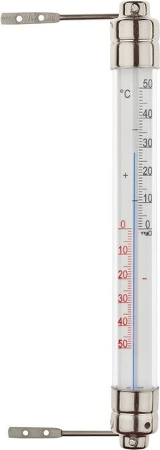 TFA Fenster-Thermometer mit drehbarem Metallhalter in Weiß - Bild 1