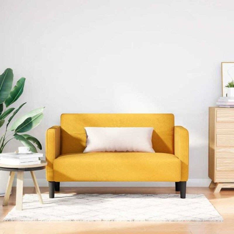 Vidaxl 2-Sitzer-Sofa in Gelb aus Cordstoff, Modernes Design, Breite: 109 cm - Bild 1