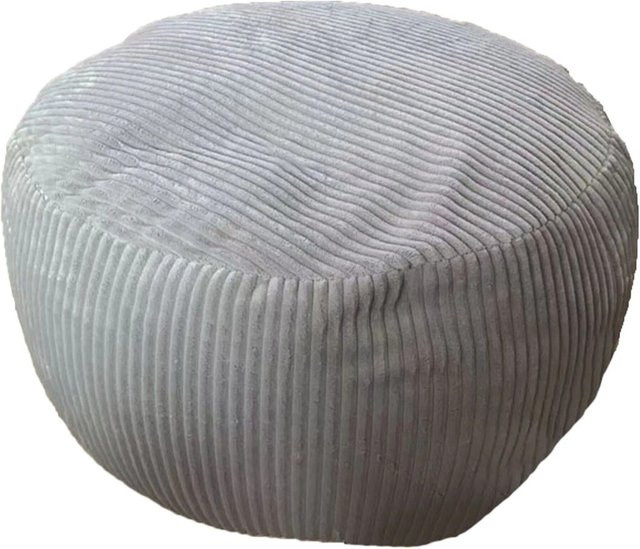 Relaxdays Sitzpouf Softbody in Cord-Optik Grau mit Boho-Design, B/H: 25 x 35 cm - Bild 1