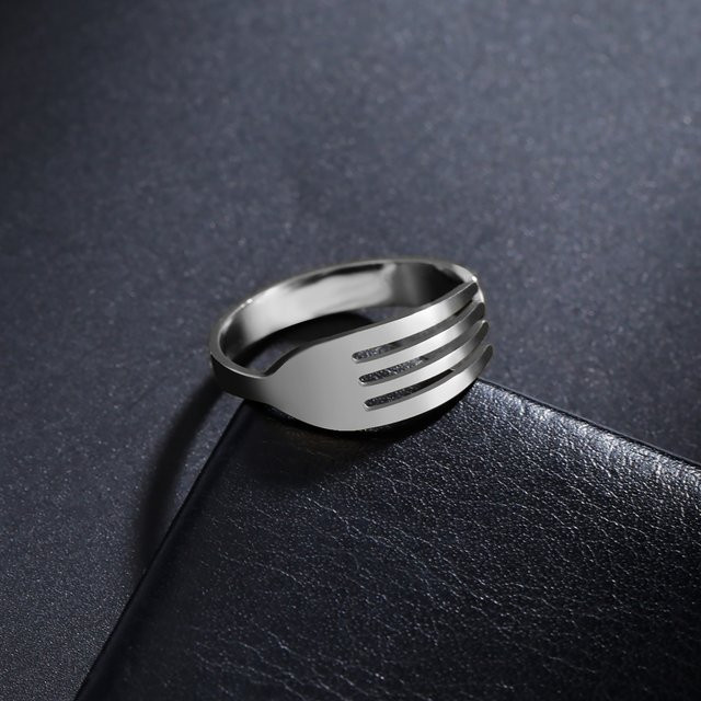 Skyrim Ring, Edelstahl, Silber, Herren - Bild 1
