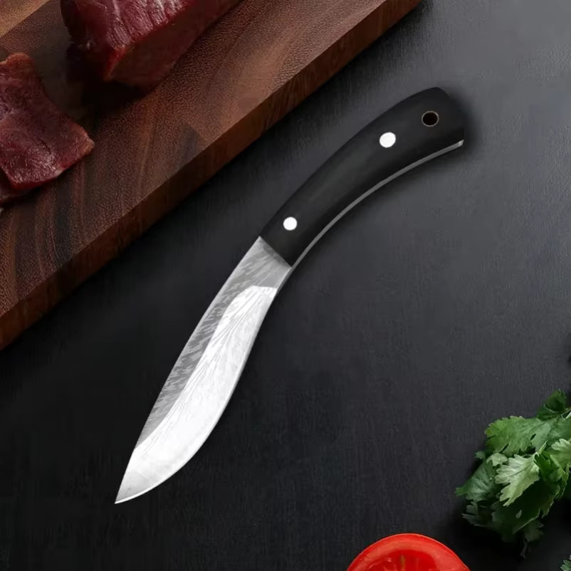 GuanQi Ausbeinmesser aus Edelstahl mit Scheide, handgeschmiedetes Fleischmesser für Grillen und Küche - Bild 4