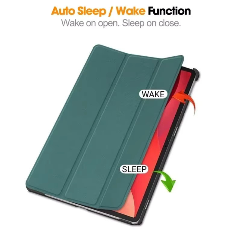 Smart Case für Lenovo Xiaoxin Pad 2024 und Lenovo Tab M11 (11 Zoll, TB331FC / TB-330FU) aus Leder mit Tri-Folding Standfunktion, Schwarz - Bild 2