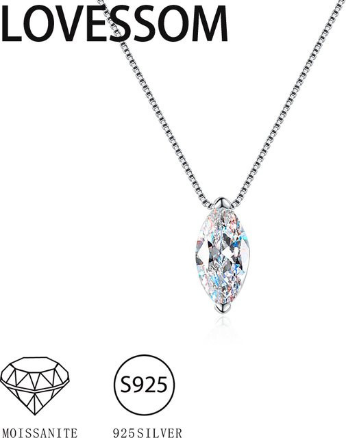 LOVESSOM Schlüsselbeinkette 925 Silber, Moissanit - Bild 1