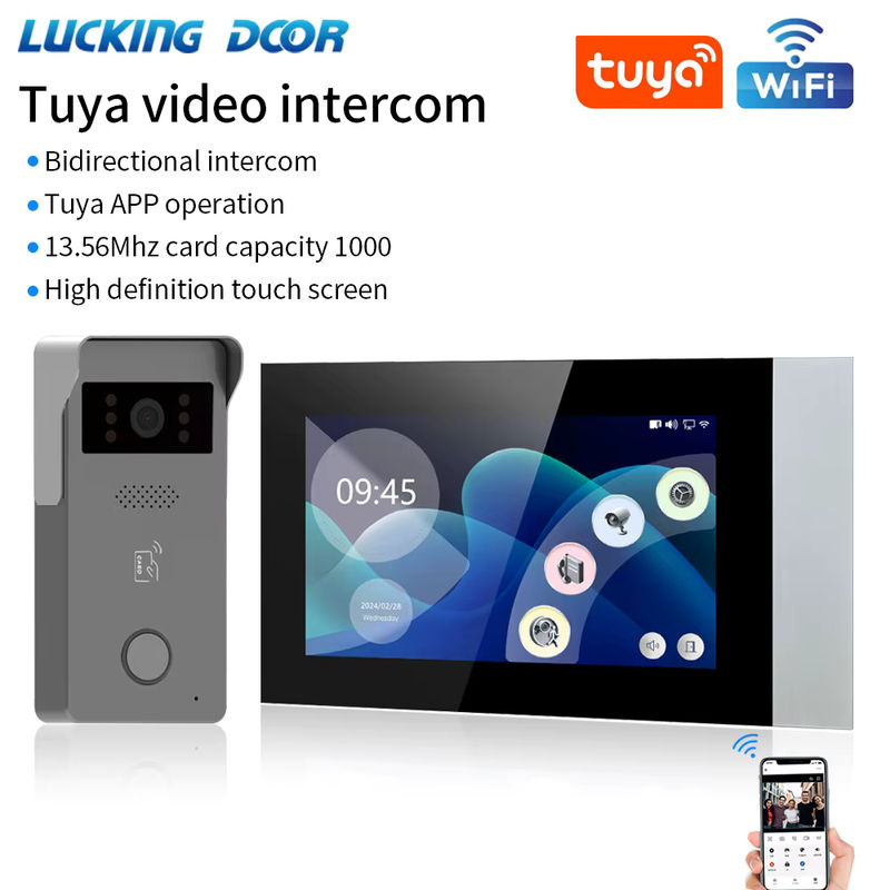 LUCKING DOOR 2-Draht-Analog-IP-Video-Gegensprechanlagen-Kit mit 7-Zoll-Farb-Touchscreen, WLAN-Türklingel und RFID-Zutrittskontrolle, Tuya App kompatibel - Bild 2