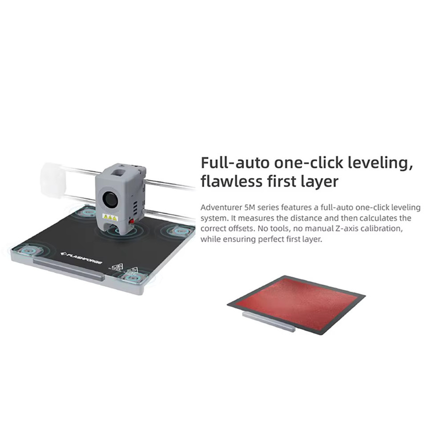 Flashforge Adventurer 5M Pro FDM 3D-Drucker mit Hochgeschwindigkeits-Vollautomatik-Nivellierung, direktem Extruder und Kamera zur automatischen Abschaltung - Bild 2