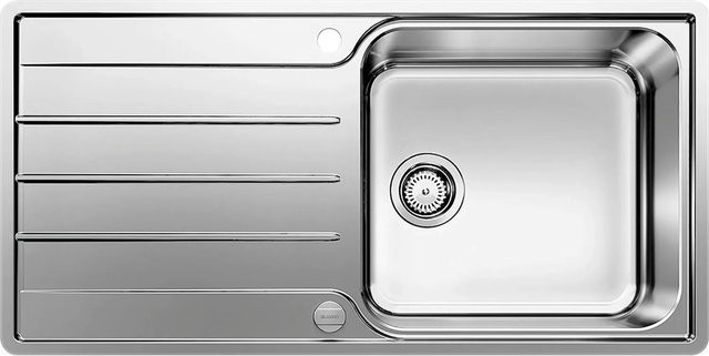 Blanco Edelstahlspüle Dinas XL 6 S mit Abtropffläche in Silver, Reversibel - Bild 1