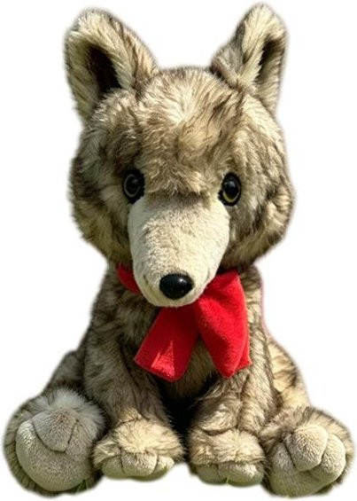 aiqi Grauer Wolf Plüsch, Spielzeugpuppe, Grau, ab 14 Jahren - Bild 1