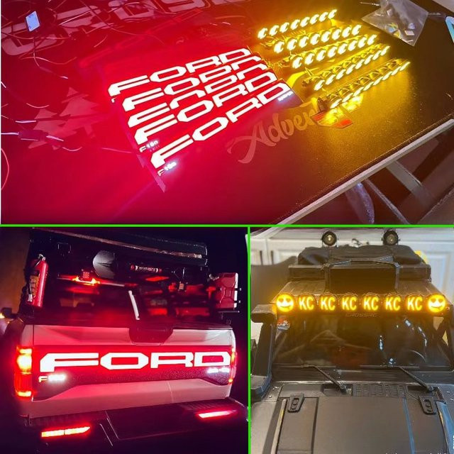 RC Modellauto LED-Kuppelleuchte Rückwandleuchte für 1/10 1/8 1/6 RC Crawler Car SCX10 TRX4 RC4WD D90 D110 MK07 Tank 300 Raptor F150 - Bild 1