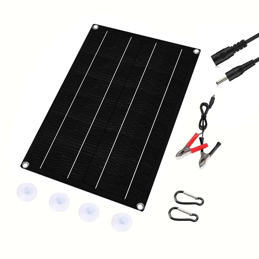 Soecopo Flexibles Solarpanel 300 W 18 V Schwarz Tragbares Outdoor-Solarpanel für Wohnmobil, Camping, Auto und Boot - Bild 4