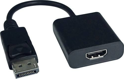 Value DisplayPort auf HDMI Adapterkabel Schwarz 0,15 m - Bild 1