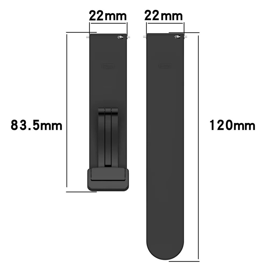 TAMISTER Uhrenarmband Silikon, Schwarz, Unisex - Bild 4