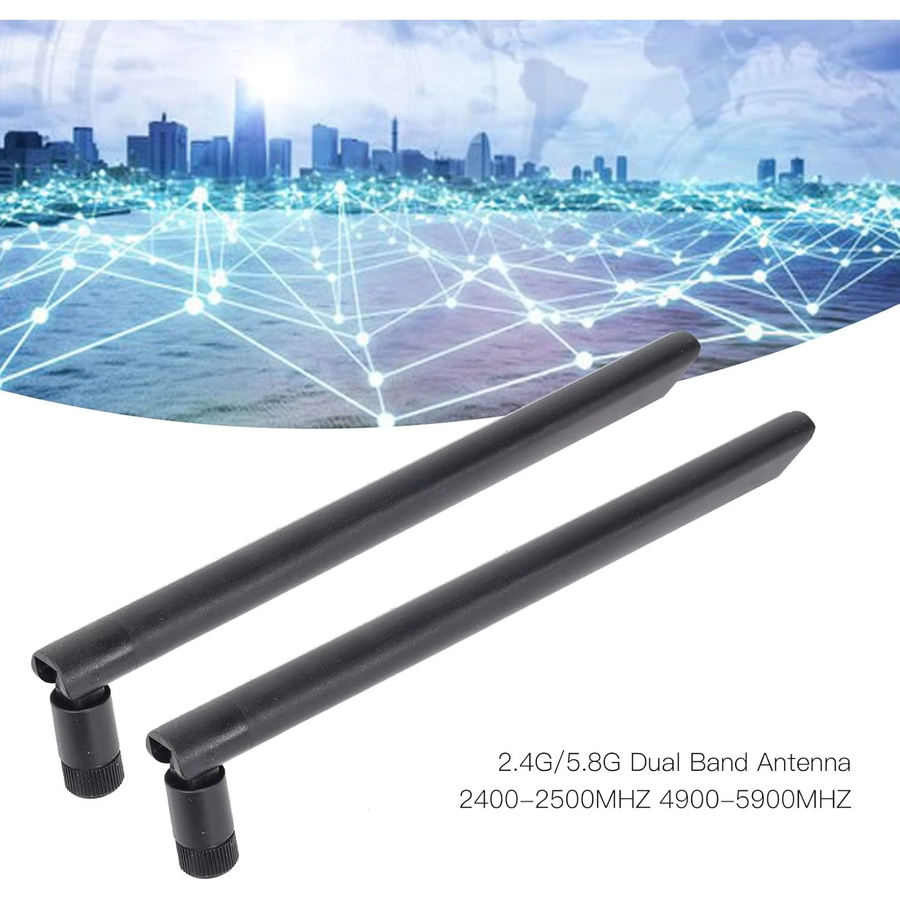NOWEPOCH Dualband-WLAN-Antenne mit 10dBi Verstärkung und SMA-Anschluss in Schwarz - Bild 2