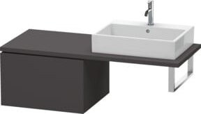 Duravit L-Cube Unterschrank für das Badezimmer in Grau Matt mit einem Auszug und internen Schubladen, B/T/H: 62 x 40 x 54,7 cm - Bild 1