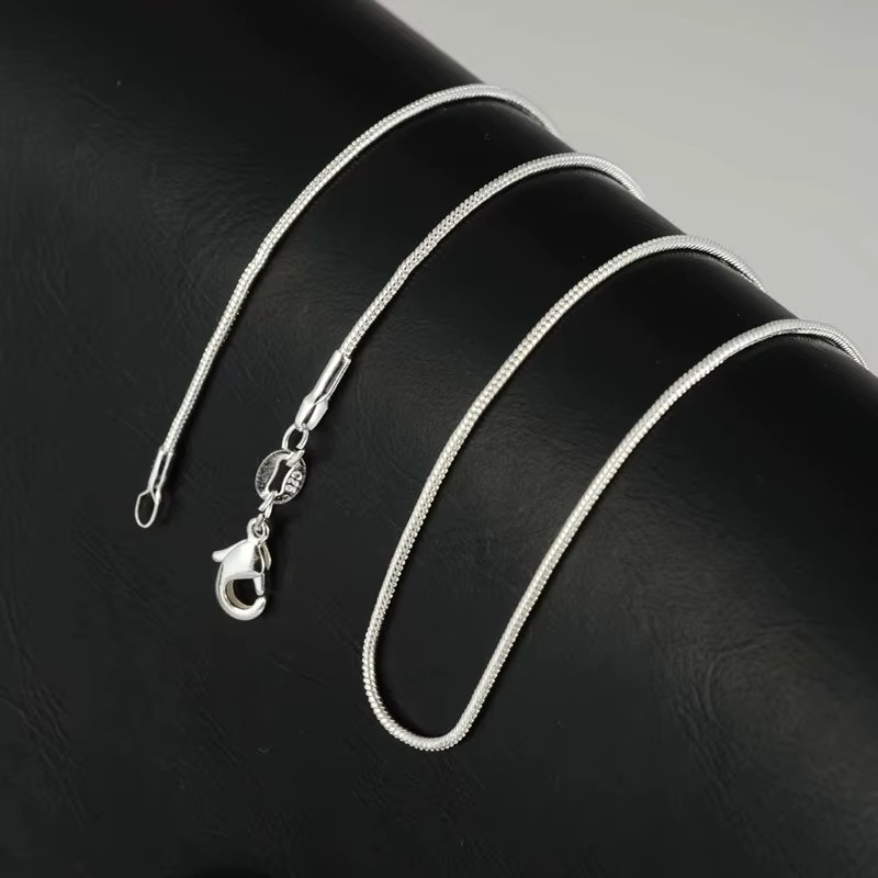 Schlangenkette versilbert, 1,2 mm, Unisex - Bild 3