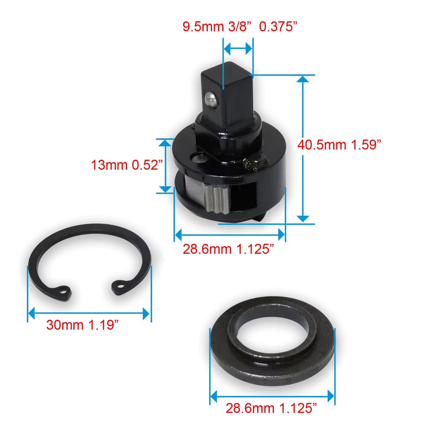 Milwaukee Rebuild Service Kit A46T Reparatursatz für M12 3/8 Zoll Kraftstoff Ratsche 2557-20 inklusive Schlagschrauber Amboss in Schwarz - Bild 7