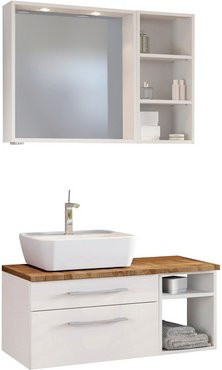 HELD MÖBEL Waschtisch-Set DAVOS, 7-teilig, modern, weiss, matt - Bild 1