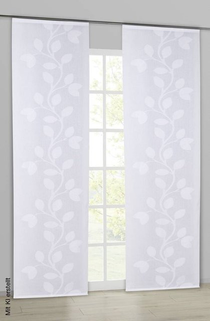 POCOline Schiebevorhang Michelle weiß B/H: 60 x 245 cm - Bild 1