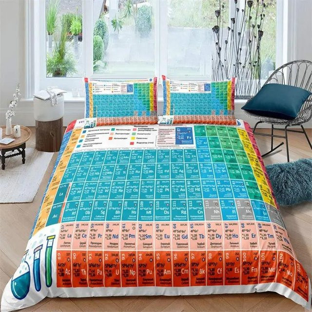 Flylo Bettwäsche-Set Periodensystem der Elemente aus Mikrofaser, Mehrfarbig, B/H: 135 x 200 cm - Bild 1