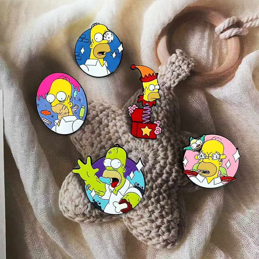 The Simpsons Emaille-Pins, 5 Stück, Unisex - Bild 2