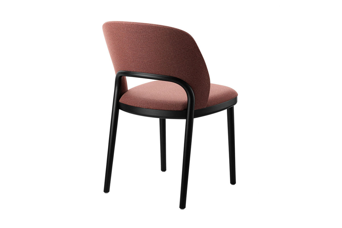 Thonet Stuhl 520 P aus Buche mit Stoffbezug in Pink matt - Bild 2