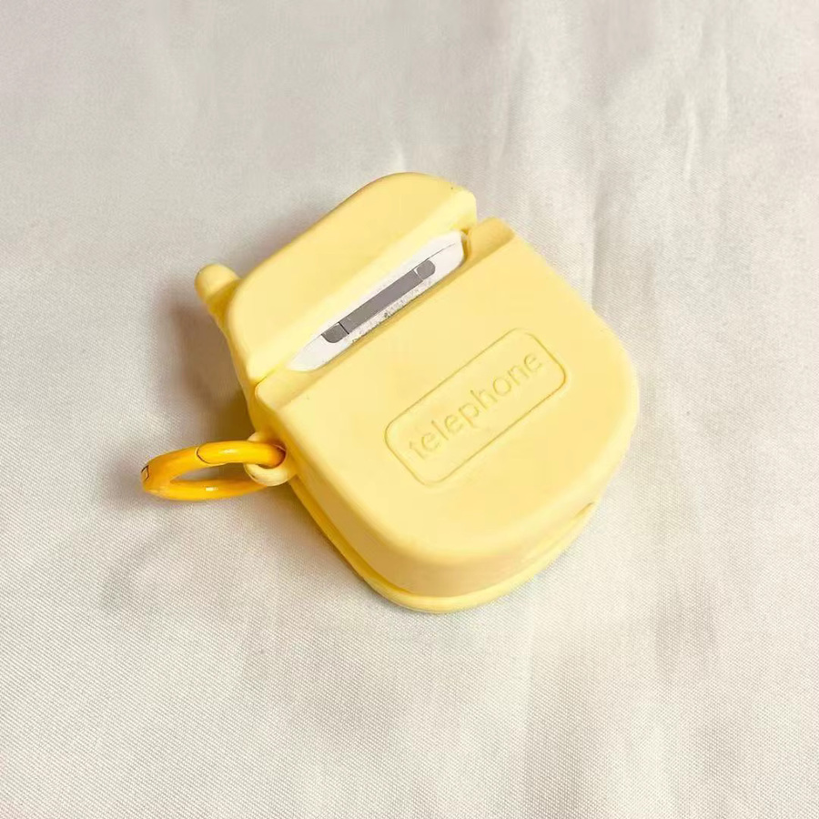ZHANZHI Silikon Soft Case für Airpods Wireless Headset mit süßem Cartoon Muster in Beige und Gelb - Bild 2