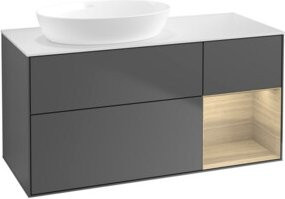 V&B Waschtischunterschrank Finion in Weiß und Anthrazit, Breite: 120 cm, Tiefe: 50,1 cm, Höhe: 50,1 cm - Bild 1