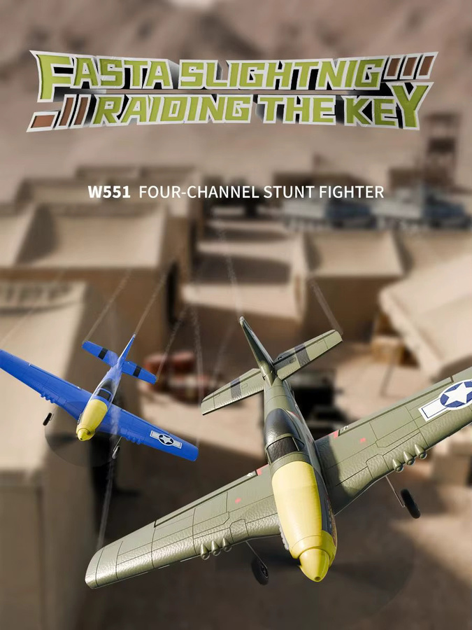 ANTSIR RC Flugzeug P51 Mustang, RC Kampfflugzeug, mit 2,4G Funksteuerung - Bild 6