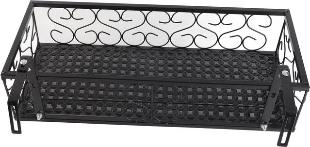 Aimo Balkon Blumenregal Hängend aus Metall in Schwarz für Sukkulenten und Zimmerpflanzen - Bild 1