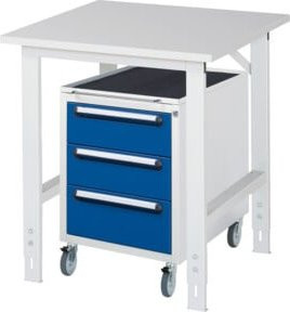 Rau Arbeitstisch Tom KM09 höhenverstellbar, B: 75 cm, T: 80 cm, H: 76-108 cm - Bild 1