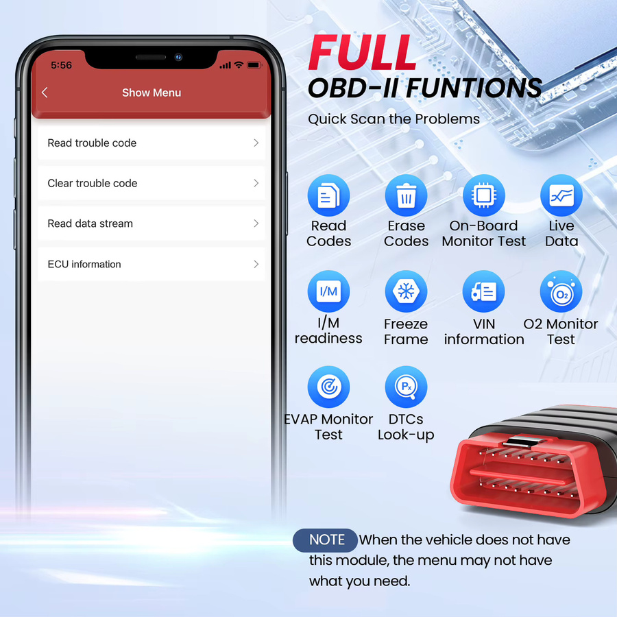 THINKCAR THINKDIAG MINI OBD2-Scanner Diagnosetool OE Komplettsystem Autoscanner für iOS und Android mit Fehlercodeleser - Bild 4