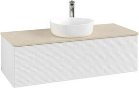 V&B Waschtischunterschrank Antao mit Frontstruktur in Weiß, B/T/H: 120 x 50 x 50 cm - Bild 1