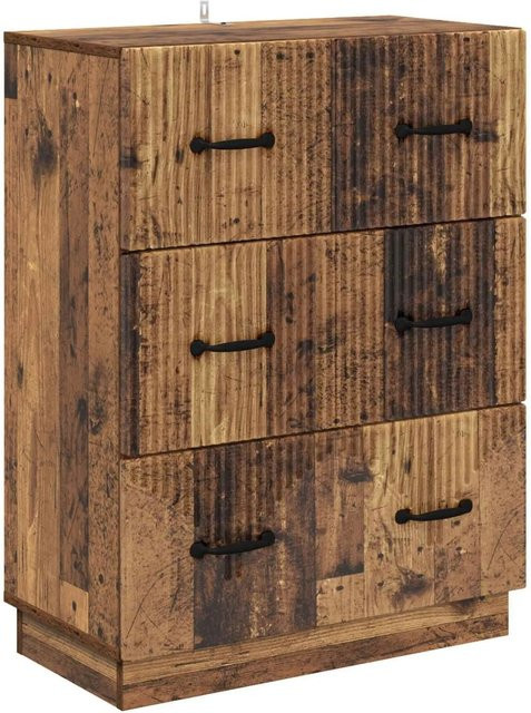 vidaXL Schubladenschrank Altholz in Braun aus Holzwerkstoff mit modernem Design, B/T/H: 66 x 34,5 x 87 cm - Bild 1