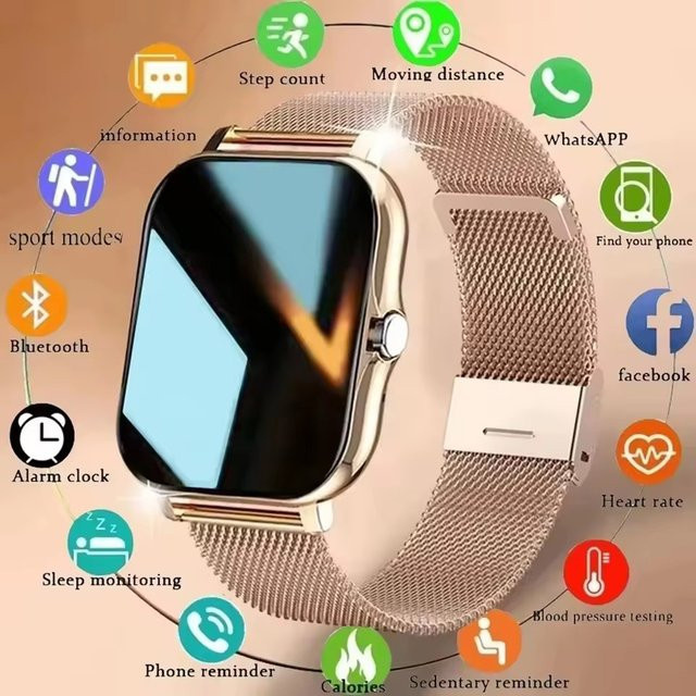 Ola Esporte Smartwatch, 1,83 Zoll, Bluetooth, Silikon, Schwarz, Unisex - Bild 1