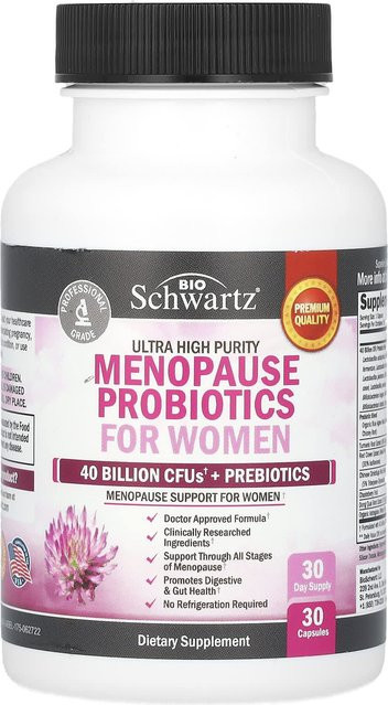 BioSchwartz Ultra High Purity Probiotikum für die Wechseljahre, Damen, 30 Kapseln - Bild 1