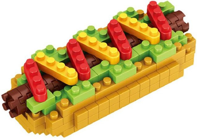 Kidsly Mini-Bausteine Essen Fast Food, 3D Modell, ab 3 Jahren - Bild 1