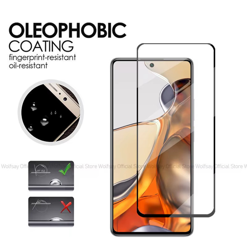 2/4er Set Gehärtetes Glas Display Schutzfolie für Xiaomi 11T und Xiaomi 11T Pro, Transparent, Volle Klebeabdeckung - Bild 2