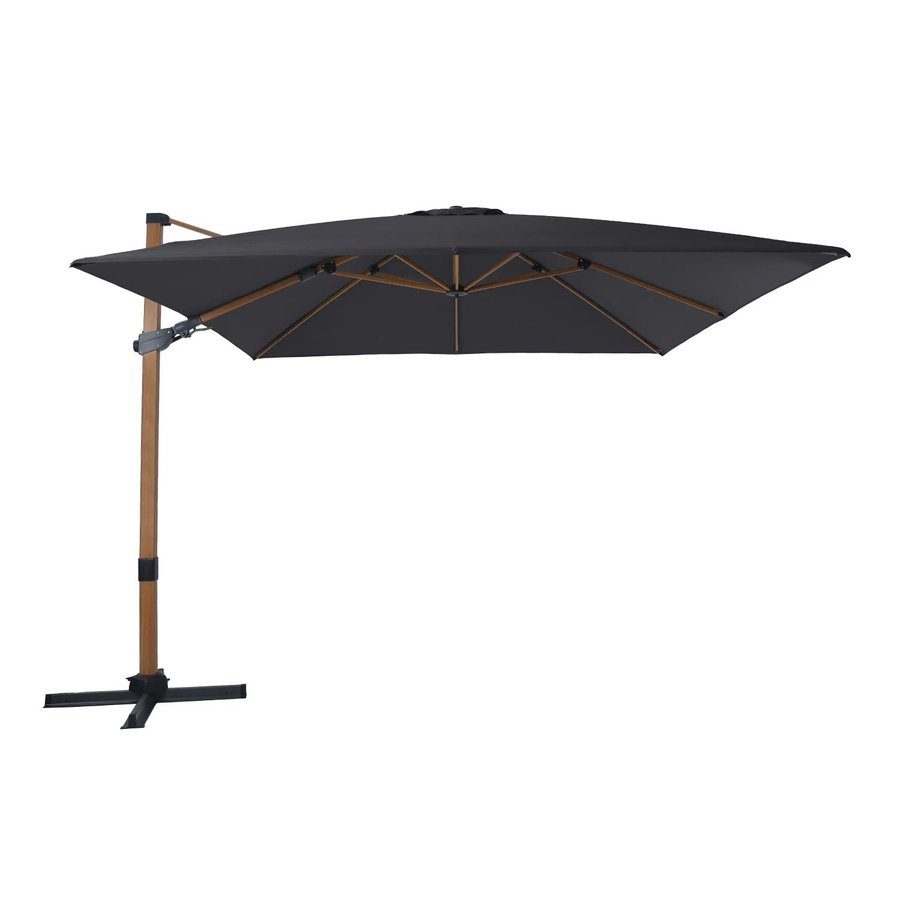 AXI Ampelschirm Grau mit Spuncrylic-Gewebe und Aluminiumgestell, B/T: 300 x 300 cm - Bild 2