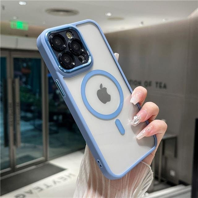 Yiran Luxus MagSafe Magnetische Handyhülle Transparent für iPhone 12 13 14 15 16 Pro Max Plus - Bild 1
