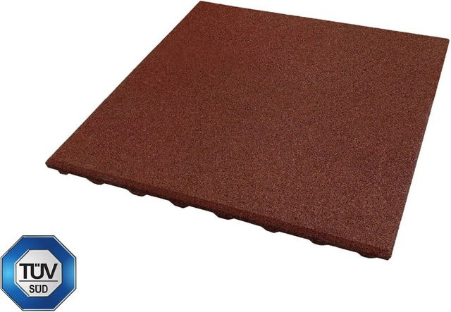 HPFloor Fallschutzmatte aus Kunststoff in Braun, B/T: 50 x 50 cm, Höhe: 4,3 cm - Bild 1