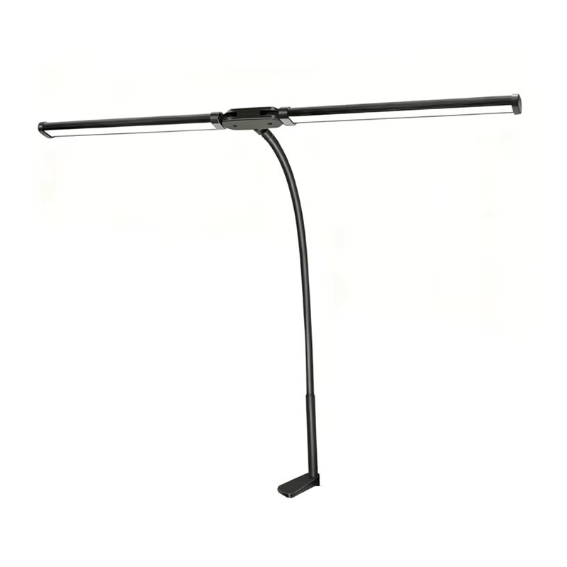 LINYILIGHT LED-Schreibtischlampe mit Doppelkopf in Schwarz, dimmbar mit 5 Farbmodi und USB-Anschluss für Home Office und zum Lesen - Bild 7