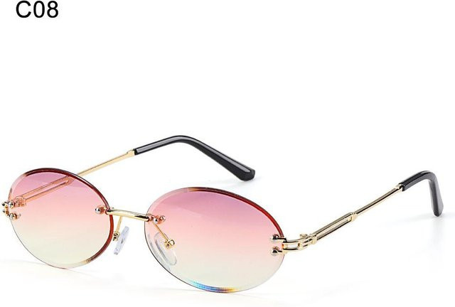 HZhaiyao Sonnenbrille, randlos, oval, Metall, Multicolor, Damen - Bild 1
