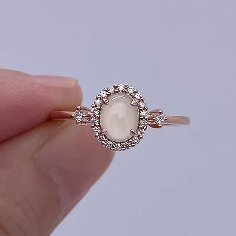 Huitan Ringe, Opal, Zirkonia, Roségold, Damen - Bild 2