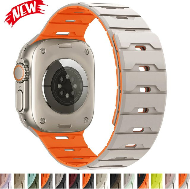 CAOWTAN Uhrenarmband Silikon, Magnetisch, Unisex - Bild 1