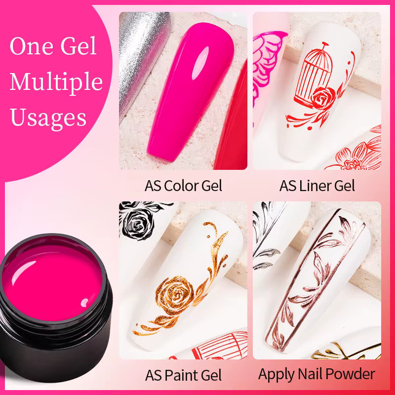 AWStorG Nail Art Painting Gel, Schimmernd, 5 g - Bild 3