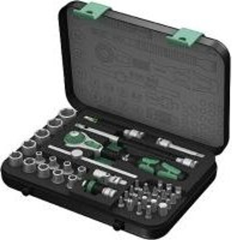 Wera Zyklop Speed-Knarrensatz 8100 SA 2, 42-teiliger Steckschlüsselsatz mit 1/4 Zoll Antrieb, metrisch - Bild 2