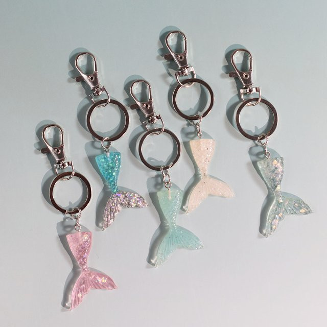 XINYOUHUO Schlüsselanhänger, Pailletten, Fischschwanz Form, Unisex - Bild 1
