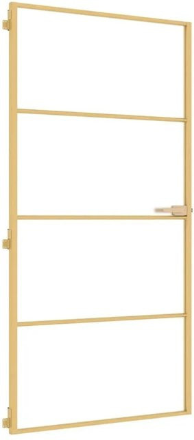 vidaXL Innentür modern in Gold aus Hartglas und Aluminium, B/H: 102,5 x 201,5 cm - Bild 1
