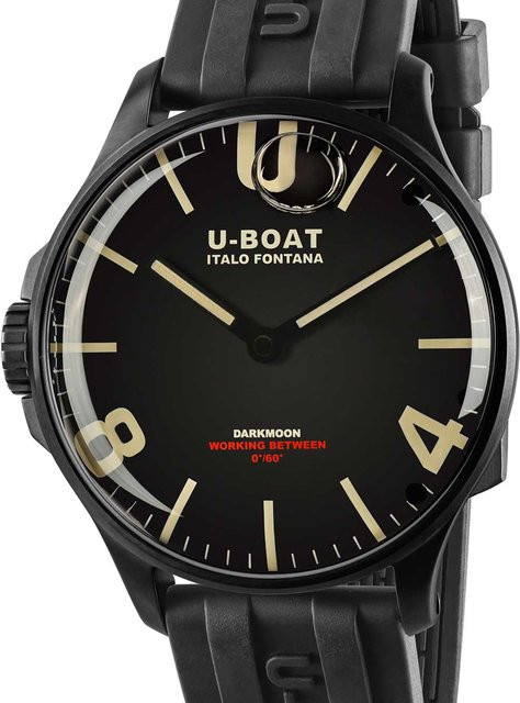 U-Boat Armbanduhr, Quarz, Edelstahl, 44 mm, Schwarz, Herren - Bild 1